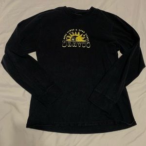 Dravas half sun front shirt long sleeve black yellow full son back of shirt